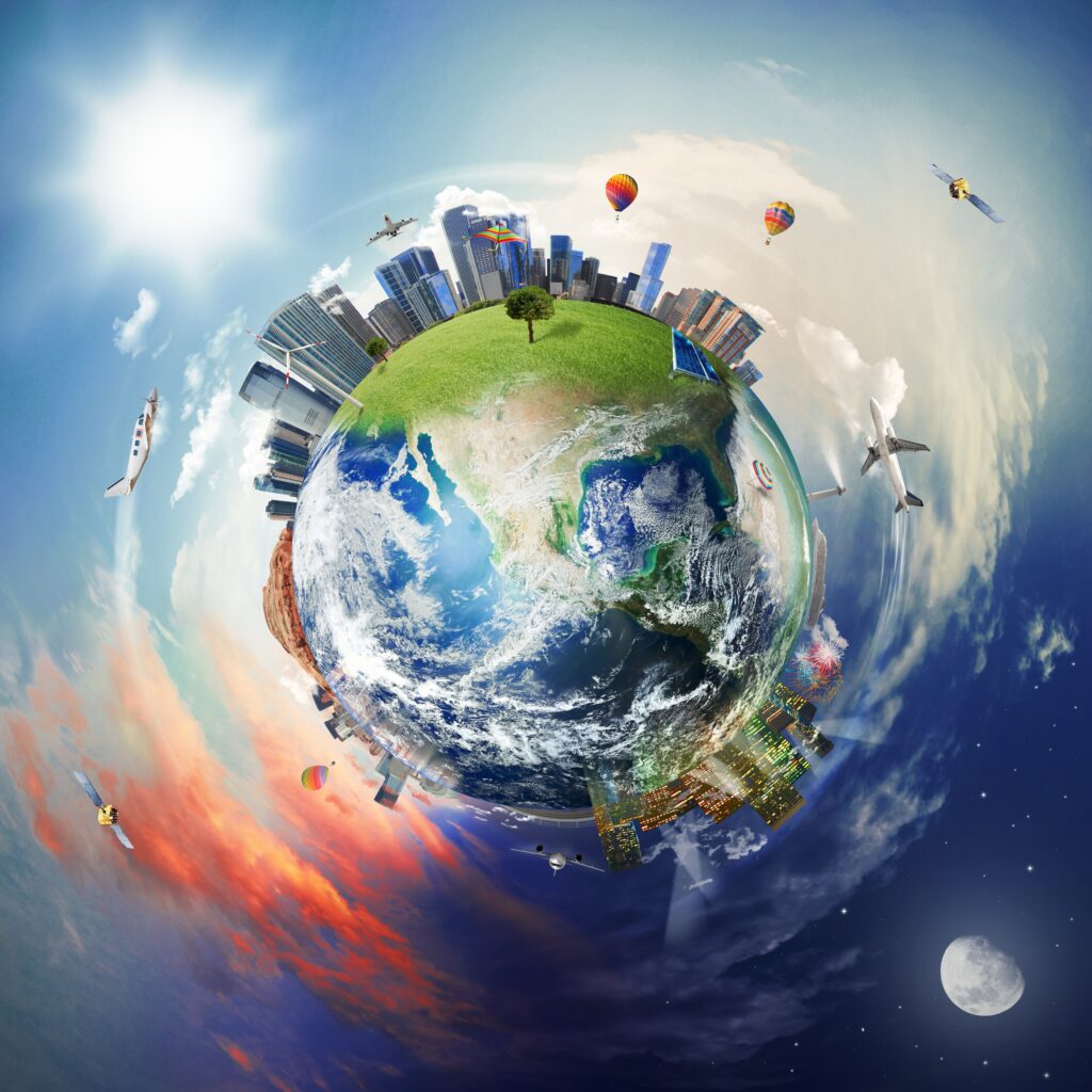 La planète Terre avec son écosystème et son engagement en faveur de la durabilité.